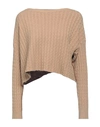 Kaos Woman Sweater Camel Size M Viscose, Polyester, Polyamide In Beige