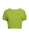 Federica Tosi Woman Sweater Lime Green Size 4 Wool, Cashmere, Polyamide In Green
