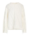 Pink Memories Woman Sweater Off White Size 6 Acrylic, Mohair Wool, Polyamide, Wool