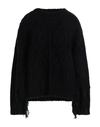 Pink Memories Woman Sweater Black Size 8 Acrylic, Mohair Wool, Polyamide, Wool In Black