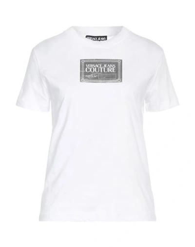 Versace Jeans Couture Woman T-shirt White Size S Cotton