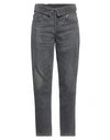 Jean Atelier Woman Pants Lead Size 27 Cotton, Polyester In Grey