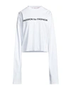 Gcds Woman T-shirt White Size Xl Cotton