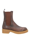 Baldinini Woman Ankle Boots Brown Size 11 Soft Leather In Brown