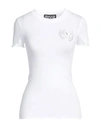 Versace Jeans Couture Woman T-shirt White Size Xxs Cotton, Elastane