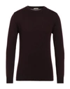 Bellwood Man Sweater Burgundy Size 44 Cotton, Cashmere In Deep Purple