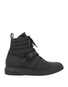 Add X Baldinini Man Ankle Boots Black Size 7 Textile Fibers, Nylon