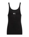 DOLCE & GABBANA DOLCE & GABBANA MAN TANK TOP BLACK SIZE 34 VISCOSE, POLYESTER, POLYAMIDE