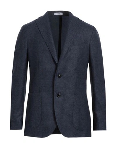 Boglioli Man Suit Jacket Blue Size 46 Virgin Wool