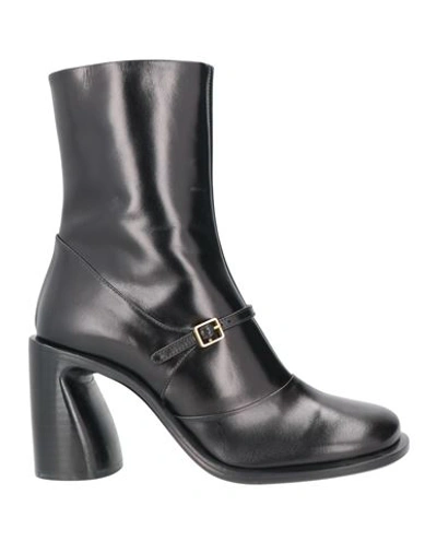 Rochas Woman Ankle Boots Black Size 10 Soft Leather