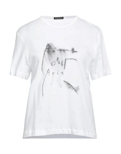 Ann Demeulemeester Woman T-shirt White Size M Cotton