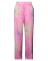 Msgm Woman Pants Pink Size 8 Viscose, Elastane