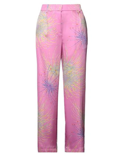 Msgm Woman Pants Pink Size 8 Viscose, Elastane