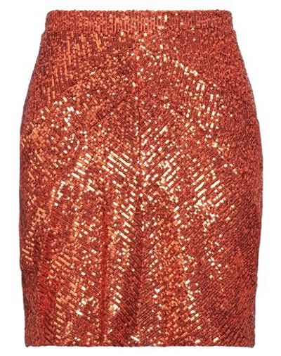 Silvian Heach Midi Skirts In Orange