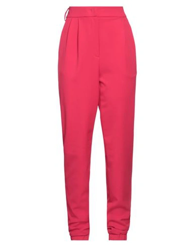 Manuel Ritz Woman Pants Magenta Size 4 Polyester, Elastane