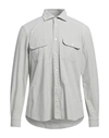 Finamore 1925 Man Shirt Light Grey Size M Cotton