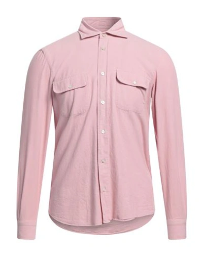 Finamore 1925 Man Shirt Pink Size M Cotton