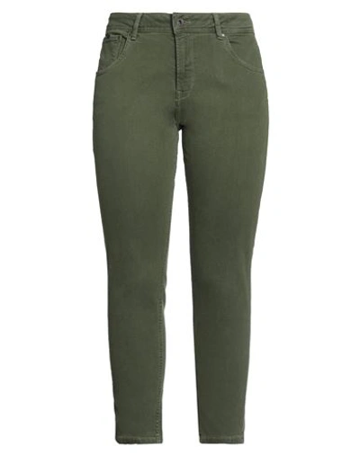 Pepe Jeans Woman Denim Pants Military Green Size 32 Cotton, Polyester, Elastane
