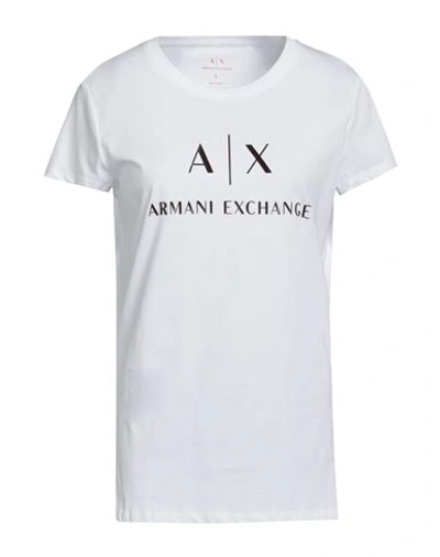 Armani Exchange Woman T-shirt White Size Xl Cotton