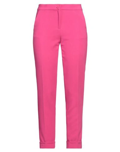 Caractere Caractère Woman Pants Fuchsia Size 10 Polyester, Viscose, Elastane In Pink