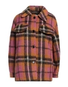 Caractere Caractère Woman Coat Marigold Size 8 Viscose, Polyamide, Elastane, Polyester, Virgin Wool In Yellow