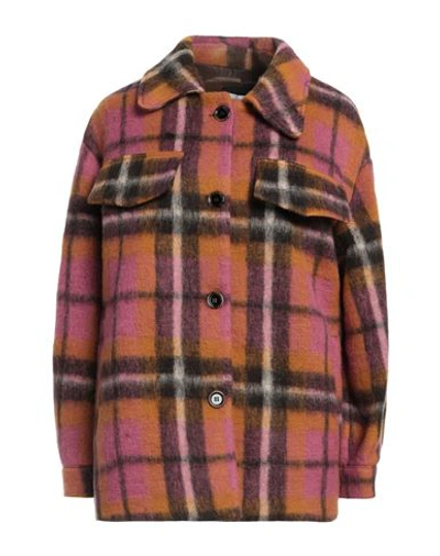 Caractere Caractère Woman Coat Marigold Size 8 Viscose, Polyamide, Elastane, Polyester, Virgin Wool In Yellow