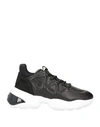 Hogan Woman Sneakers Black Size 8.5 Soft Leather In Black