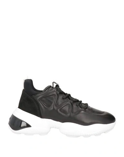Hogan Woman Sneakers Black Size 8.5 Soft Leather