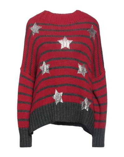Kaos Woman Sweater Brick Red Size S Acrylic, Wool, Viscose, Alpaca Wool
