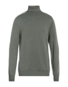 Dondup Man Turtleneck Military Green Size 44 Wool