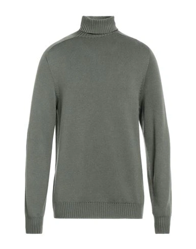 Dondup Man Turtleneck Military Green Size 44 Wool In Green