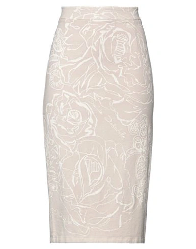 Elisa Cavaletti By Daniela Dallavalle Woman Midi Skirt Beige Size S Linen, Rayon, Elastane