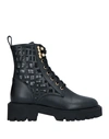 Baldinini Woman Ankle Boots Black Size 11 Leather, Textile Fibers