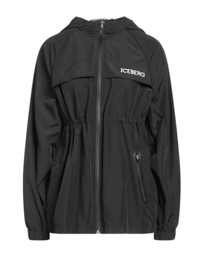 Iceberg Woman Jacket Black Size L Polyester In Black