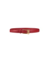 Versace Man Belt Red Size 39.5 Soft Leather