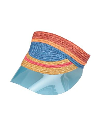 Missoni Straw Visor In Red