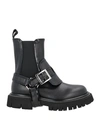MOSCHINO MOSCHINO MAN ANKLE BOOTS BLACK SIZE 9 CALFSKIN