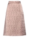 Maison Margiela Woman Midi Skirt Antique Rose Size 4 Acetate In Beige