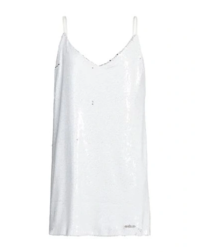 Gaelle Paris Gaëlle Paris Woman Mini Dress White Size 8 Polyester, Elastane