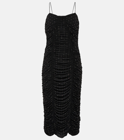 Rotate Birger Christensen Midi Dress In Black