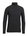 Grey Daniele Alessandrini Man Turtleneck Black Size 36 Wool, Acrylic
