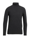 Grey Daniele Alessandrini Man Turtleneck Black Size 38 Wool, Acrylic