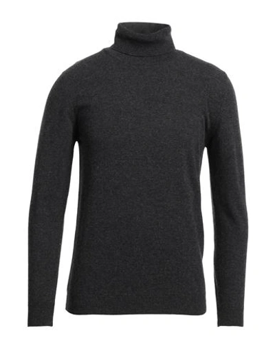 Grey Daniele Alessandrini Man Turtleneck Black Size 38 Wool, Acrylic In Black