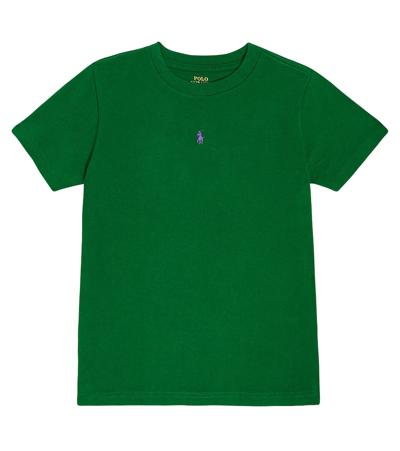 Polo Ralph Lauren Kids' T-shirt Aus Baumwoll-jersey In Green