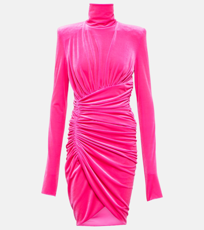 Alexandre Vauthier Minikleid Aus Samt In Pink