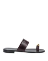 Giuseppe Zanotti Man Toe Strap Sandals Deep Purple Size 11 Soft Leather