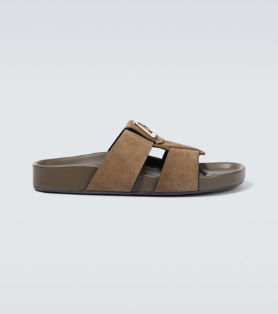 Christian Louboutin Mens Sierra Dhabubizz Logo-embossed Leather Sandals