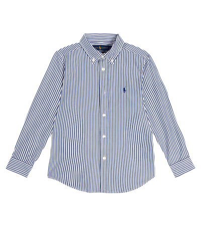 Polo Ralph Lauren Kids' Striped Cotton Poplin Shirt In Multicoloured