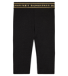 Balmain Baby Logo Wool-blend Leggings In Black