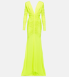 ALEX PERRY RUCHED SATIN GOWN